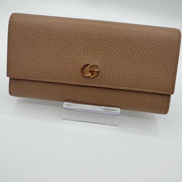 Gucci Handbags - Gucci Dollar Calfskin GG Marmont Continental Wallet Porcelain Rose
